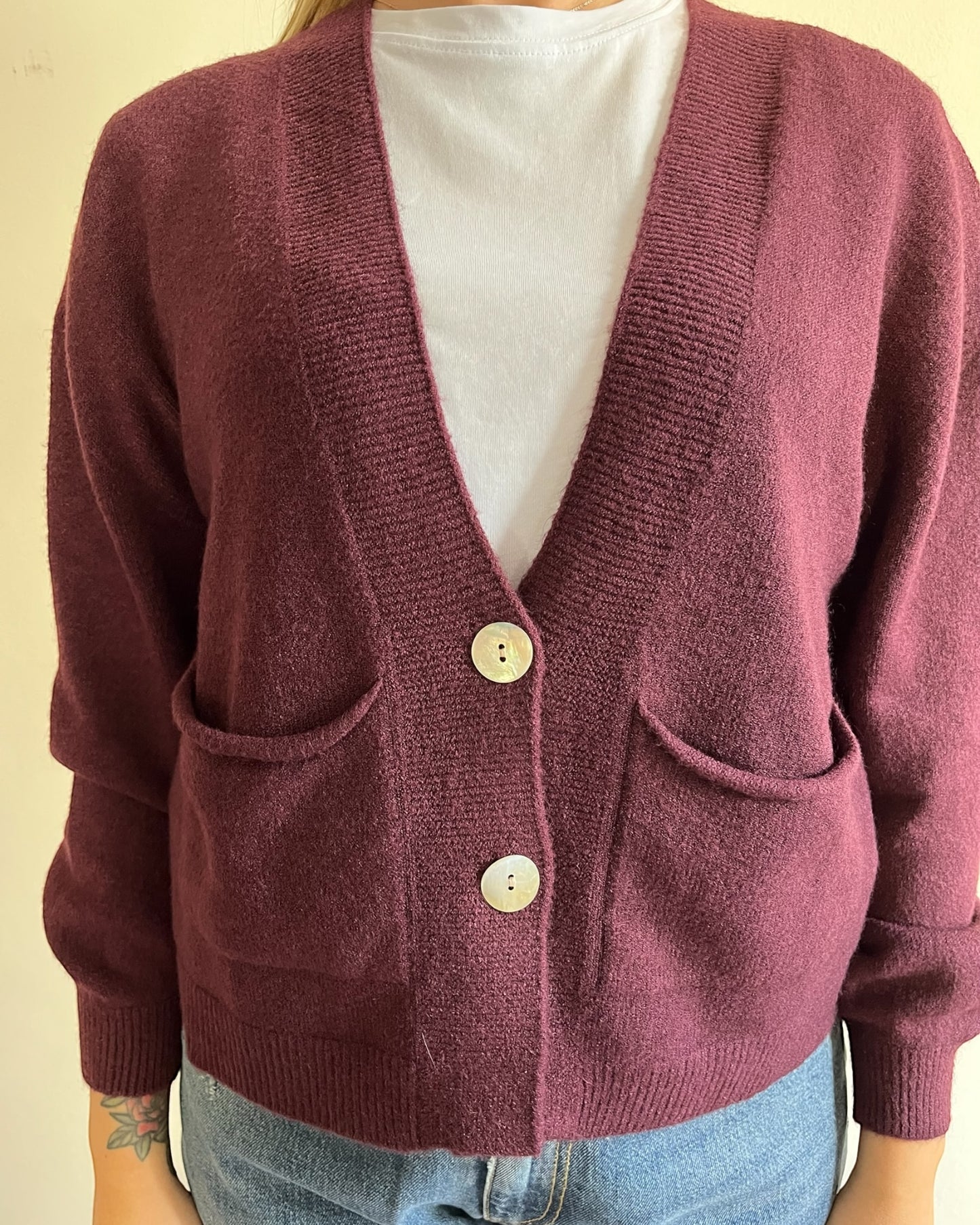 Cardigan crop con tasche art. 57058 CHEAP&CHIC