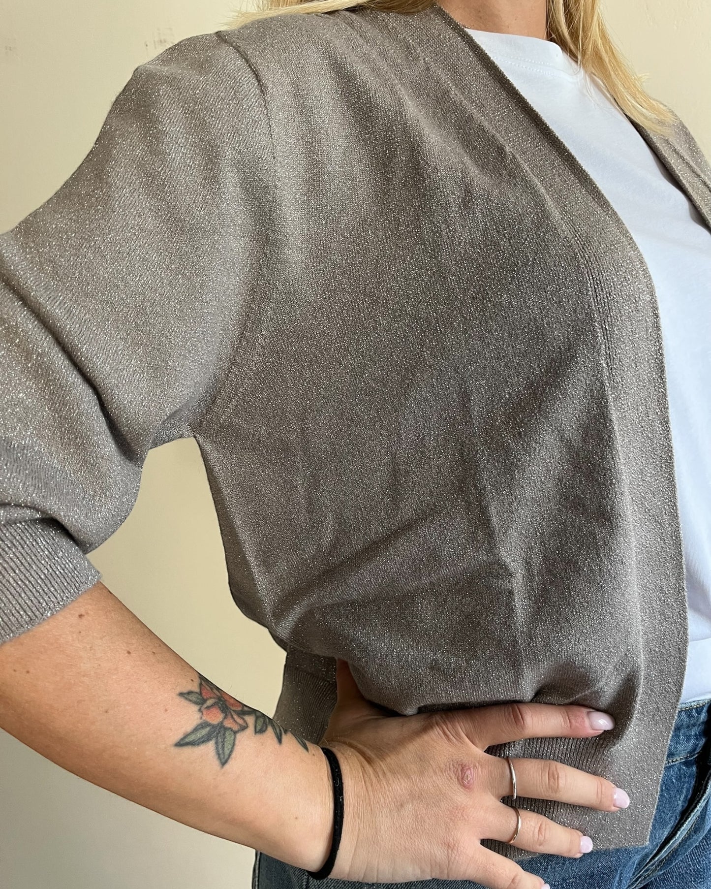 Cardigan crop lurex art. 520127 CHEAP&CHIC