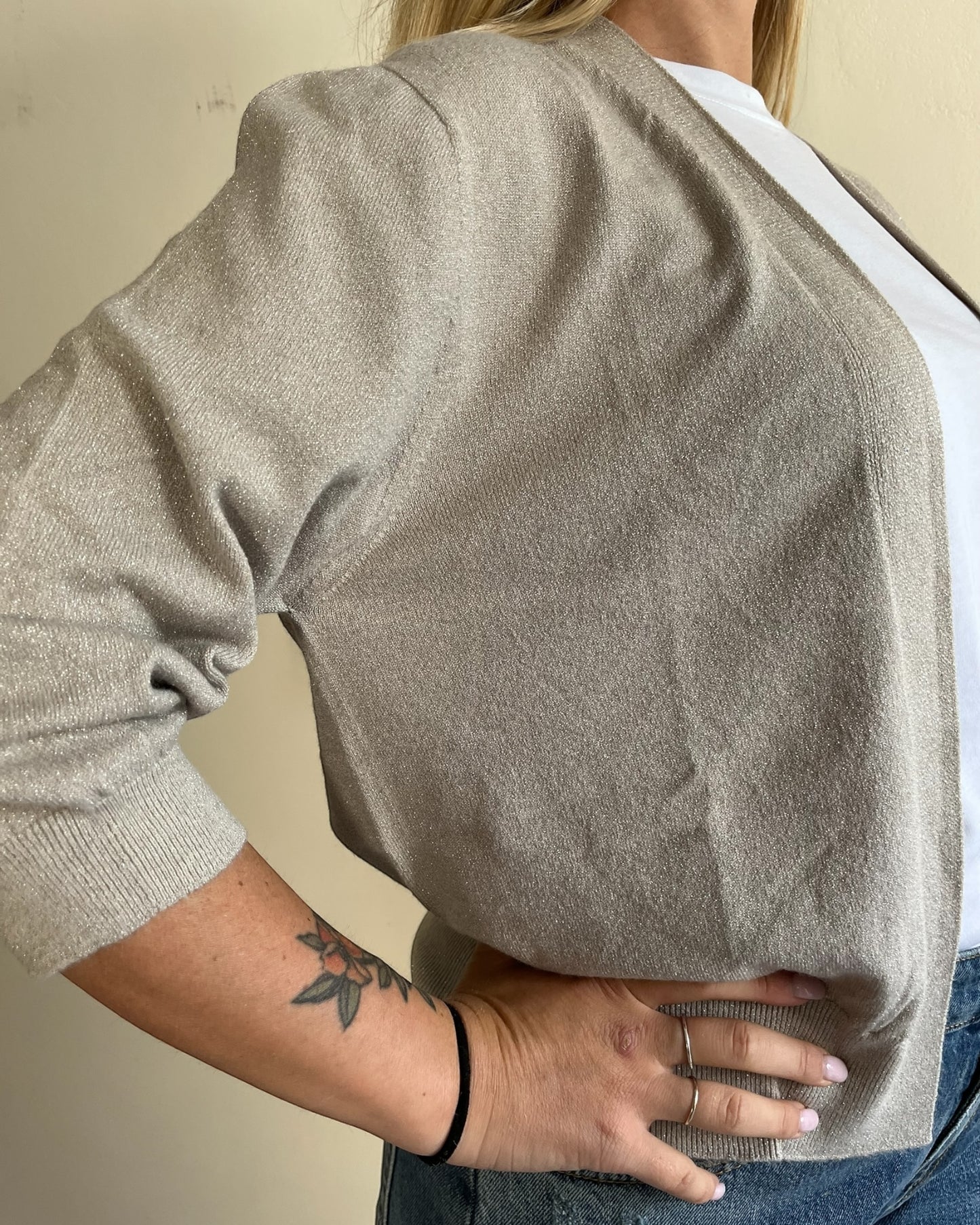 Cardigan crop lurex art. 520127 CHEAP&CHIC