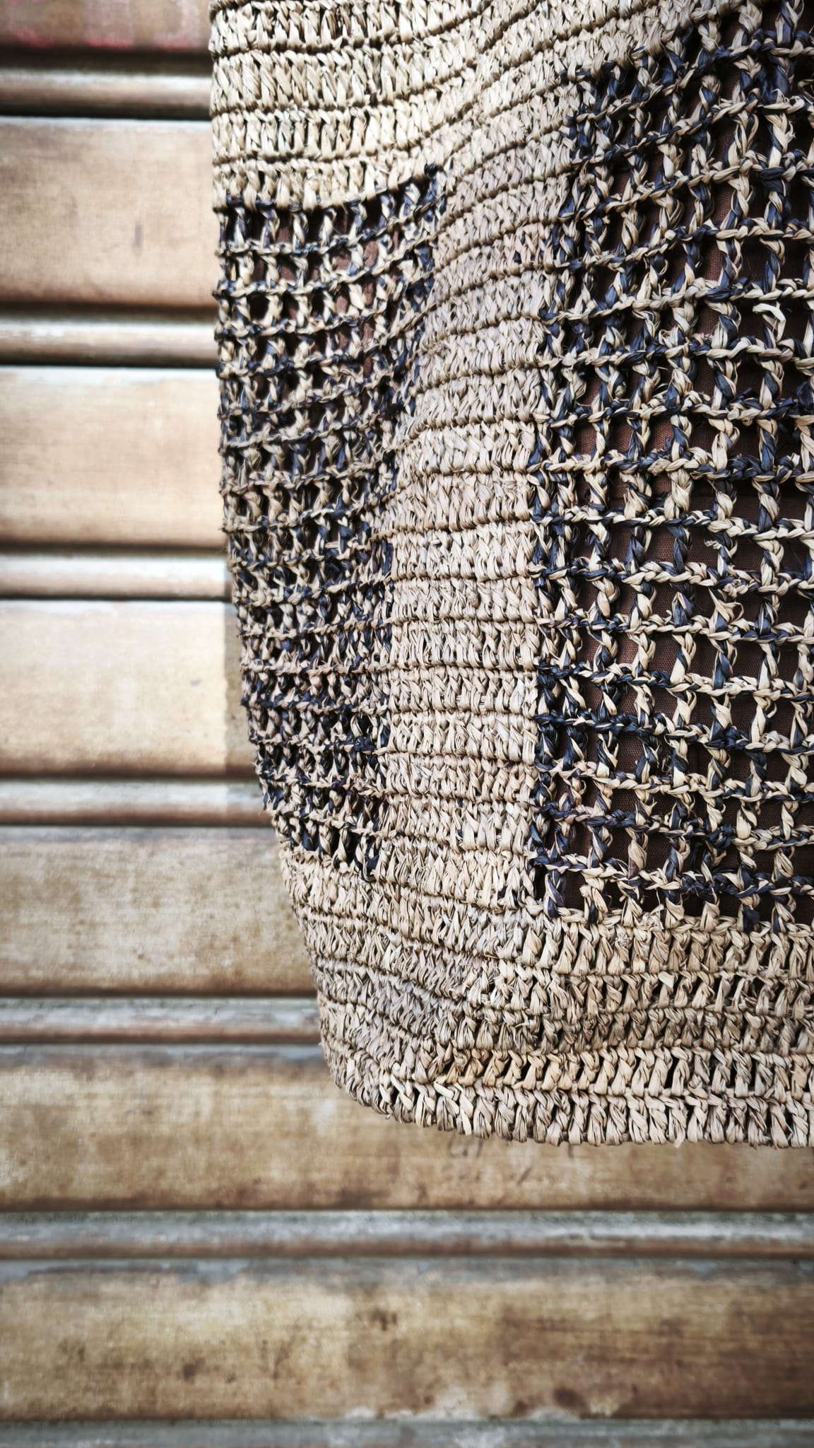 Borsa in rafia con 2 colori NATURELLEMENT