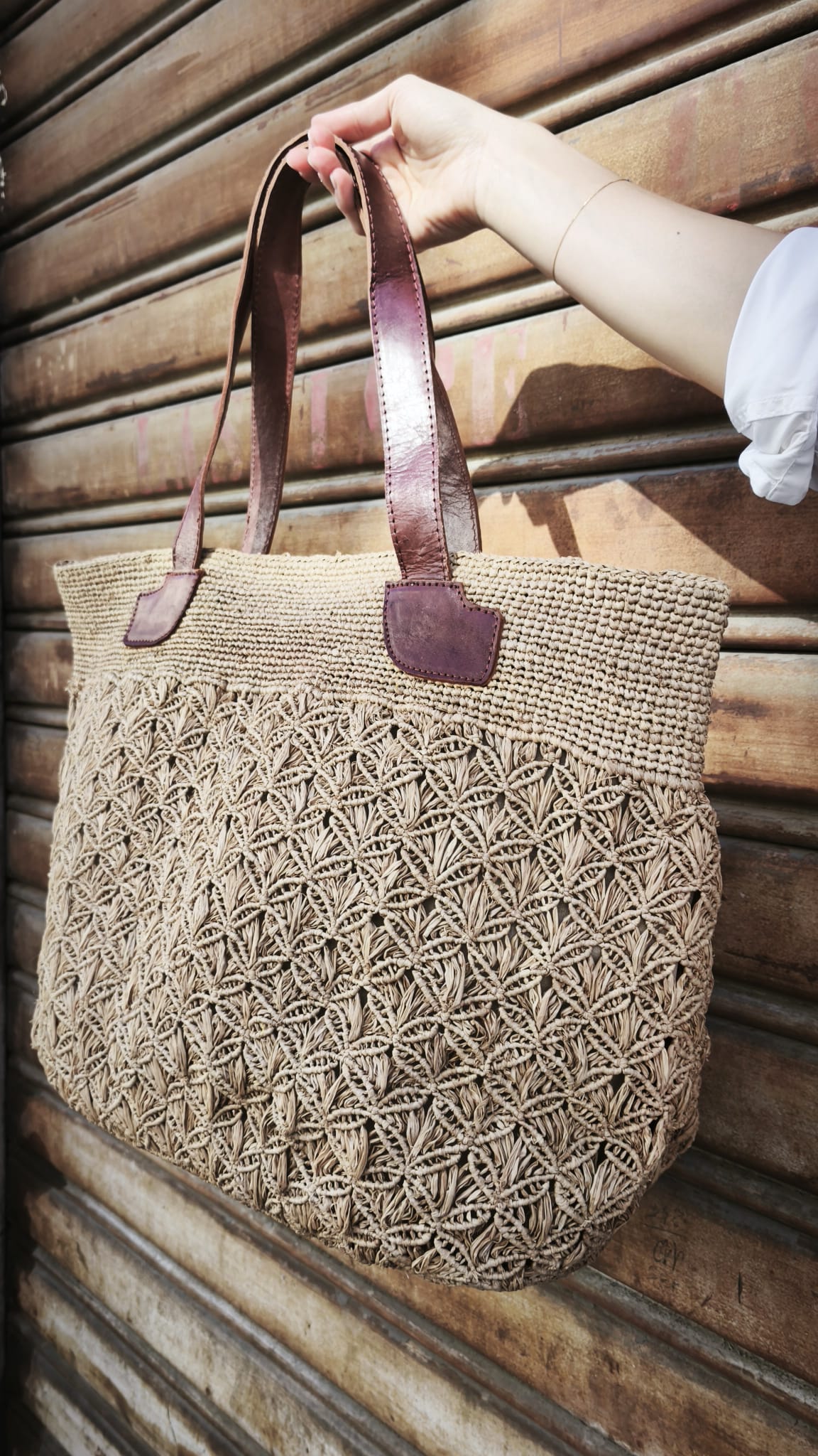 Borsa in rafia Rosy NATURELLEMENT