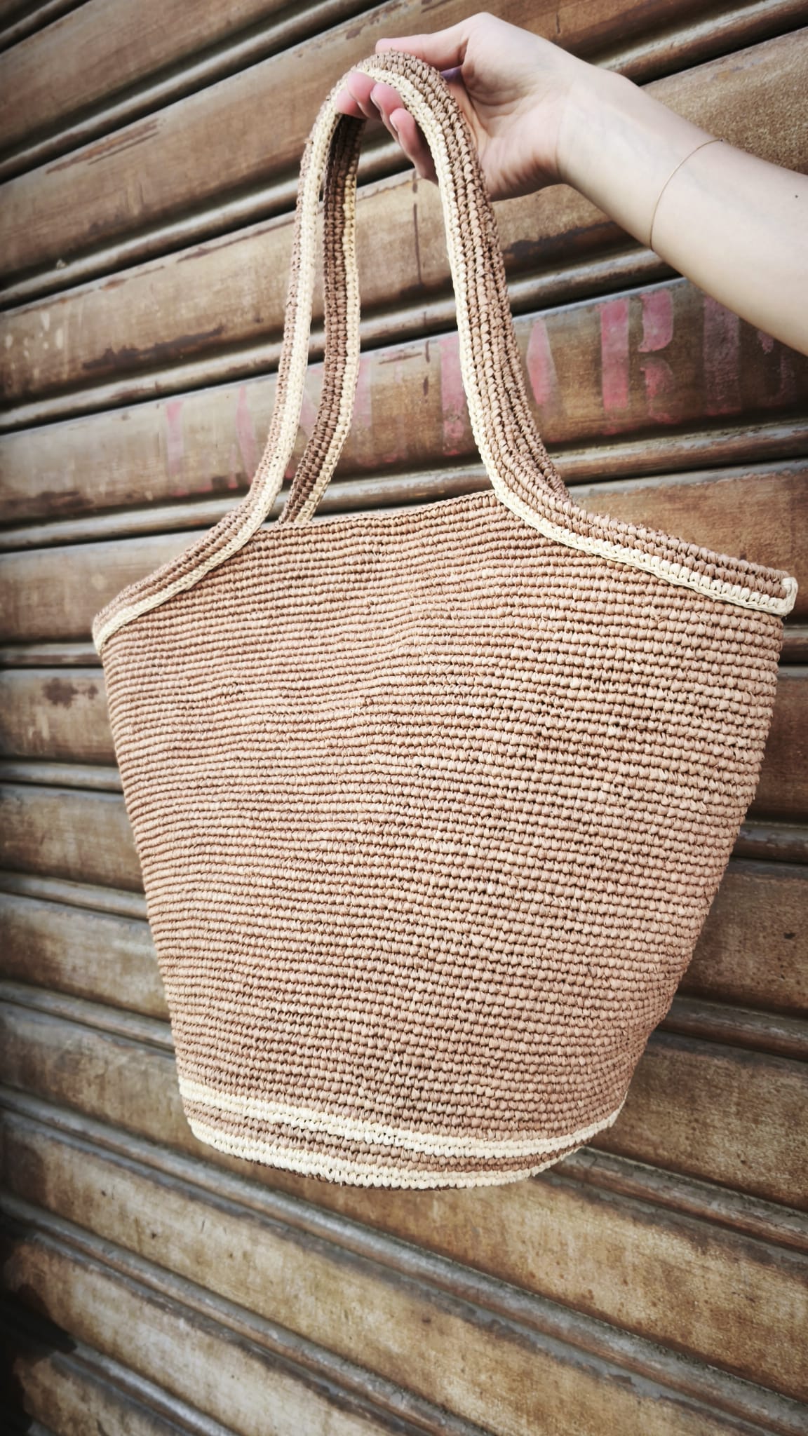 Borsa a mano in rafia HASINA-L LIMAIA