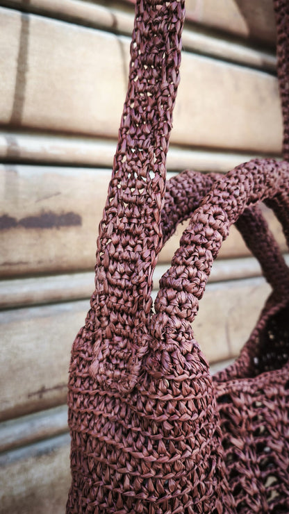 Borsa a mano in rafia con tracolla JADE LIMAIA