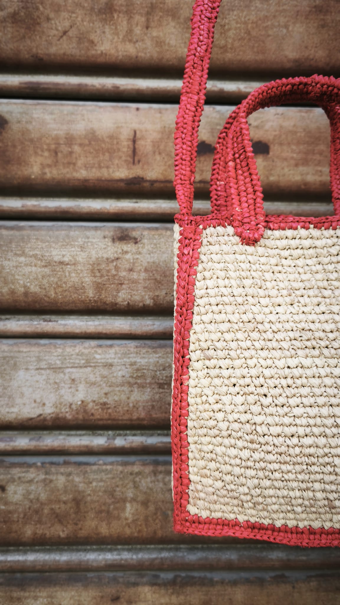 Borsa in rafia rettangolare con tracolla LEA LIMAIA
