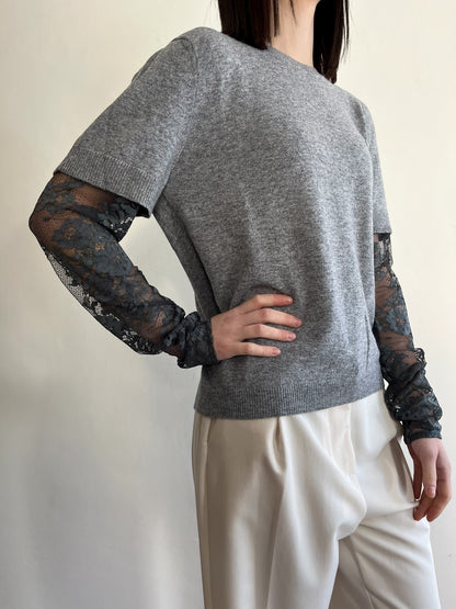 Maglia con maniche in pizzo art. 22199F VICOLO