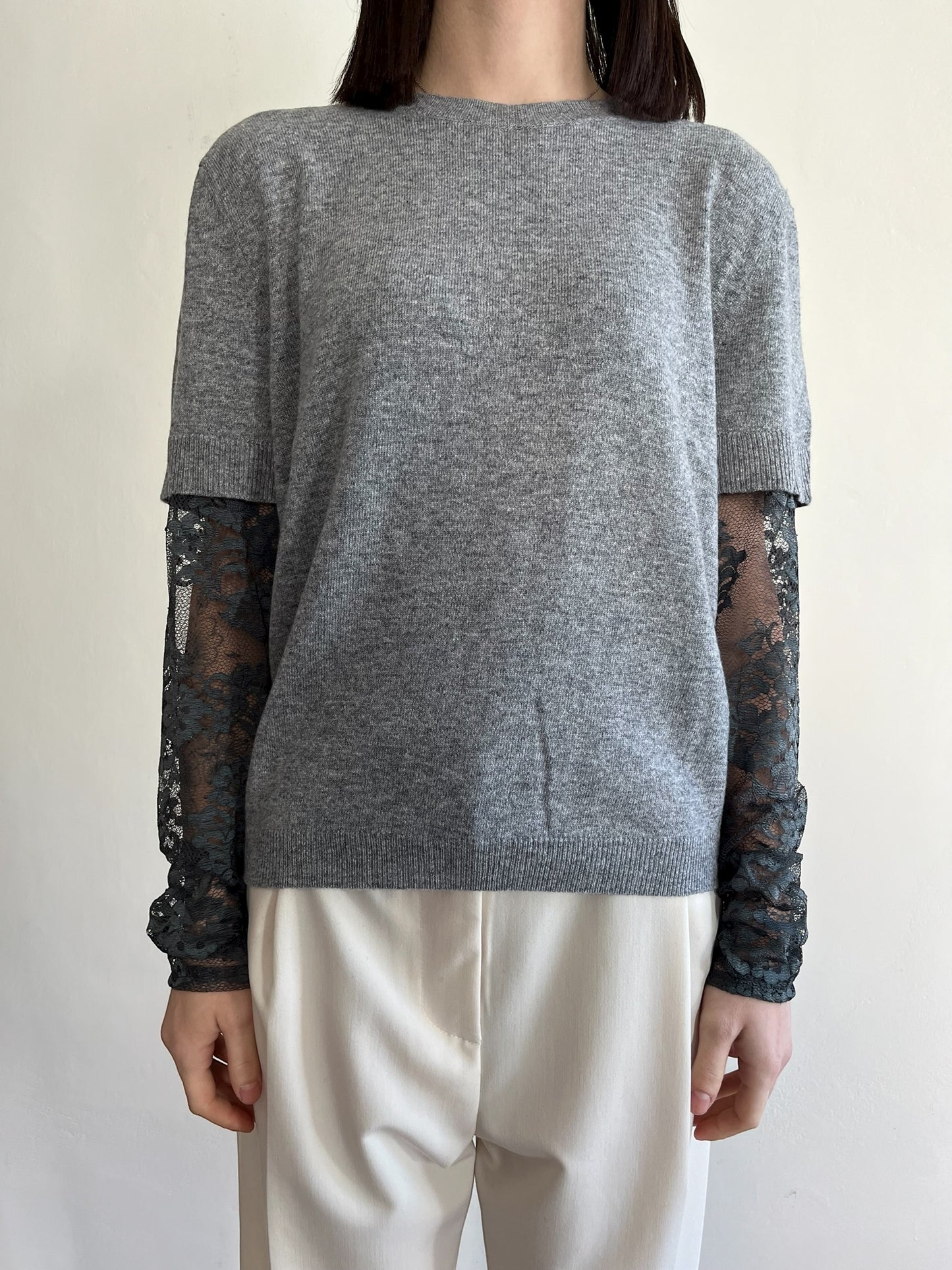 Maglia con maniche in pizzo art. 22199F VICOLO