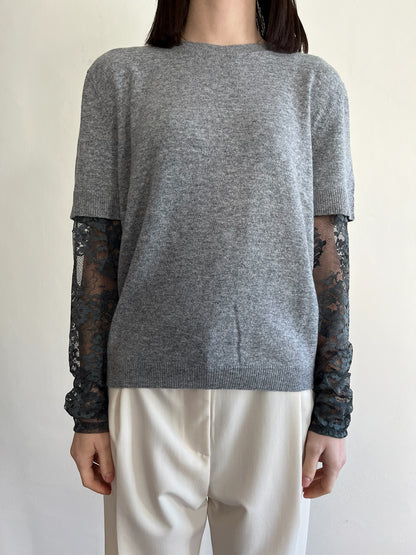 Maglia con maniche in pizzo art. 22199F VICOLO