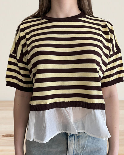 Maglia righe con balza art. 2AB2132 VICOLO