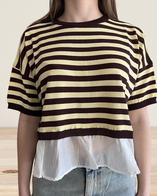 Maglia righe con balza art. 2AB2132 VICOLO