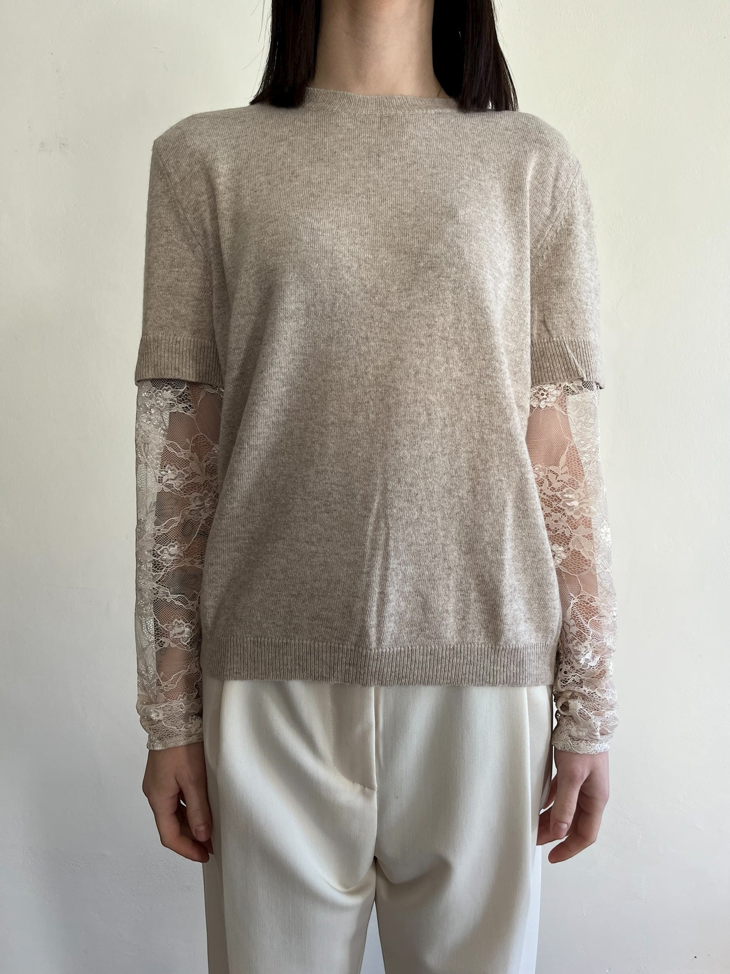 Maglia con maniche in pizzo art. 22199F VICOLO