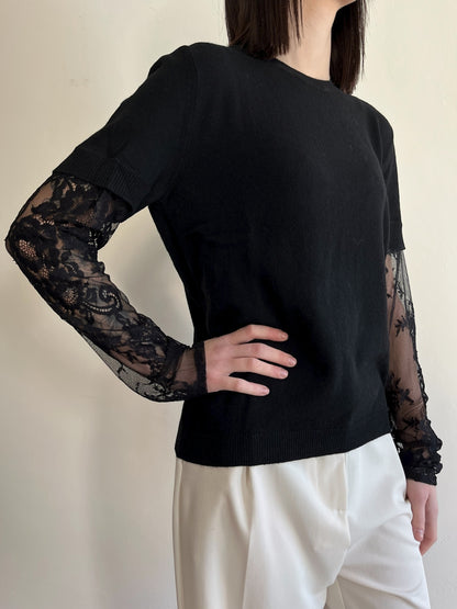 Maglia con maniche in pizzo art. 22199F VICOLO