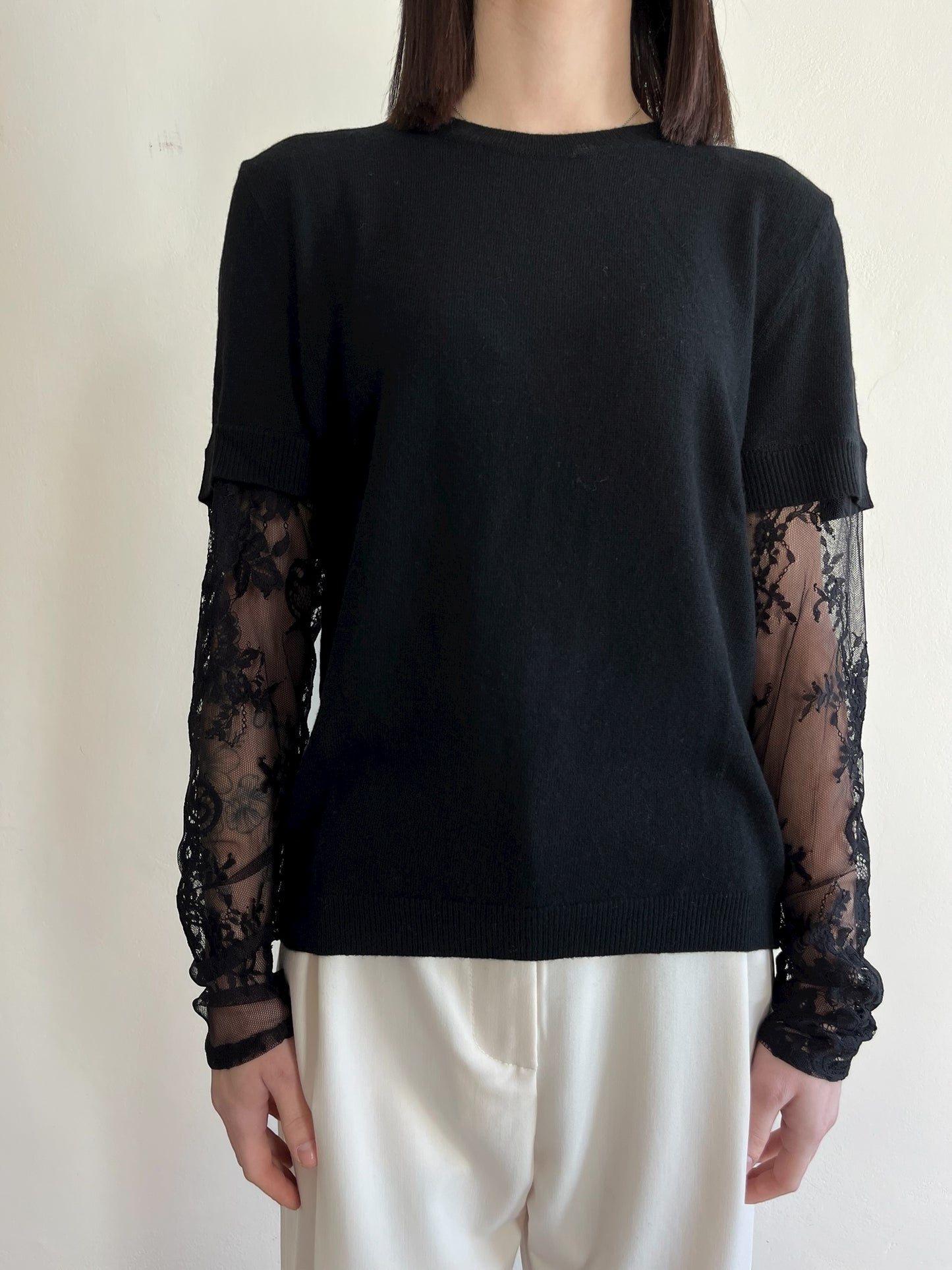 Maglia con maniche in pizzo art. 22199F VICOLO