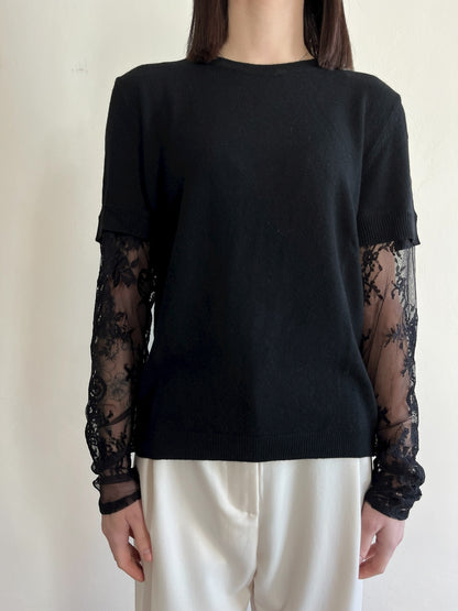 Maglia con maniche in pizzo art. 22199F VICOLO