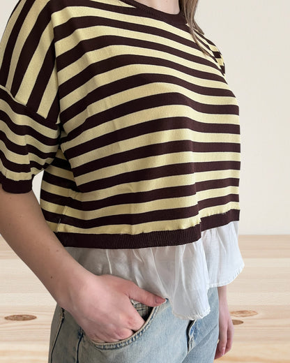 Maglia righe con balza art. 2AB2132 VICOLO