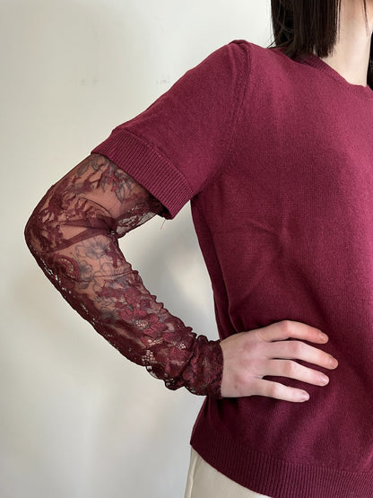 Maglia con maniche in pizzo art. 22199F VICOLO