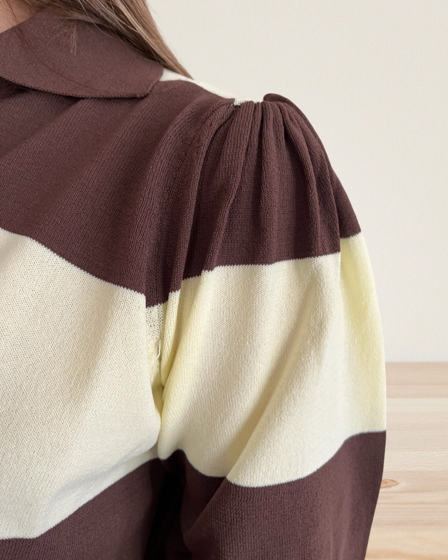 Polo righe con manica arricciata art. 2AB2079 VICOLO