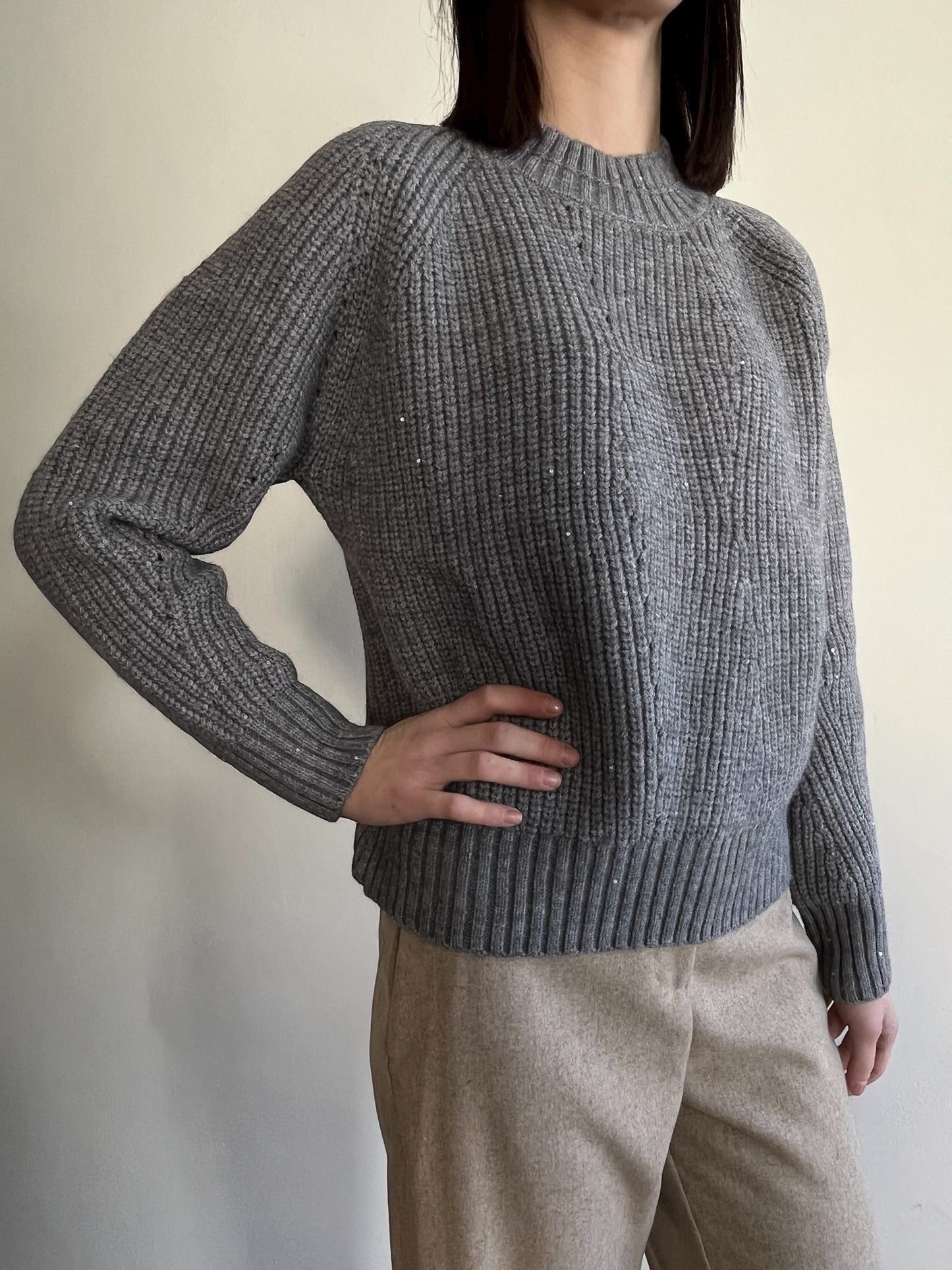 Maglia con mini paillettes art. M223Y091X DIXIE