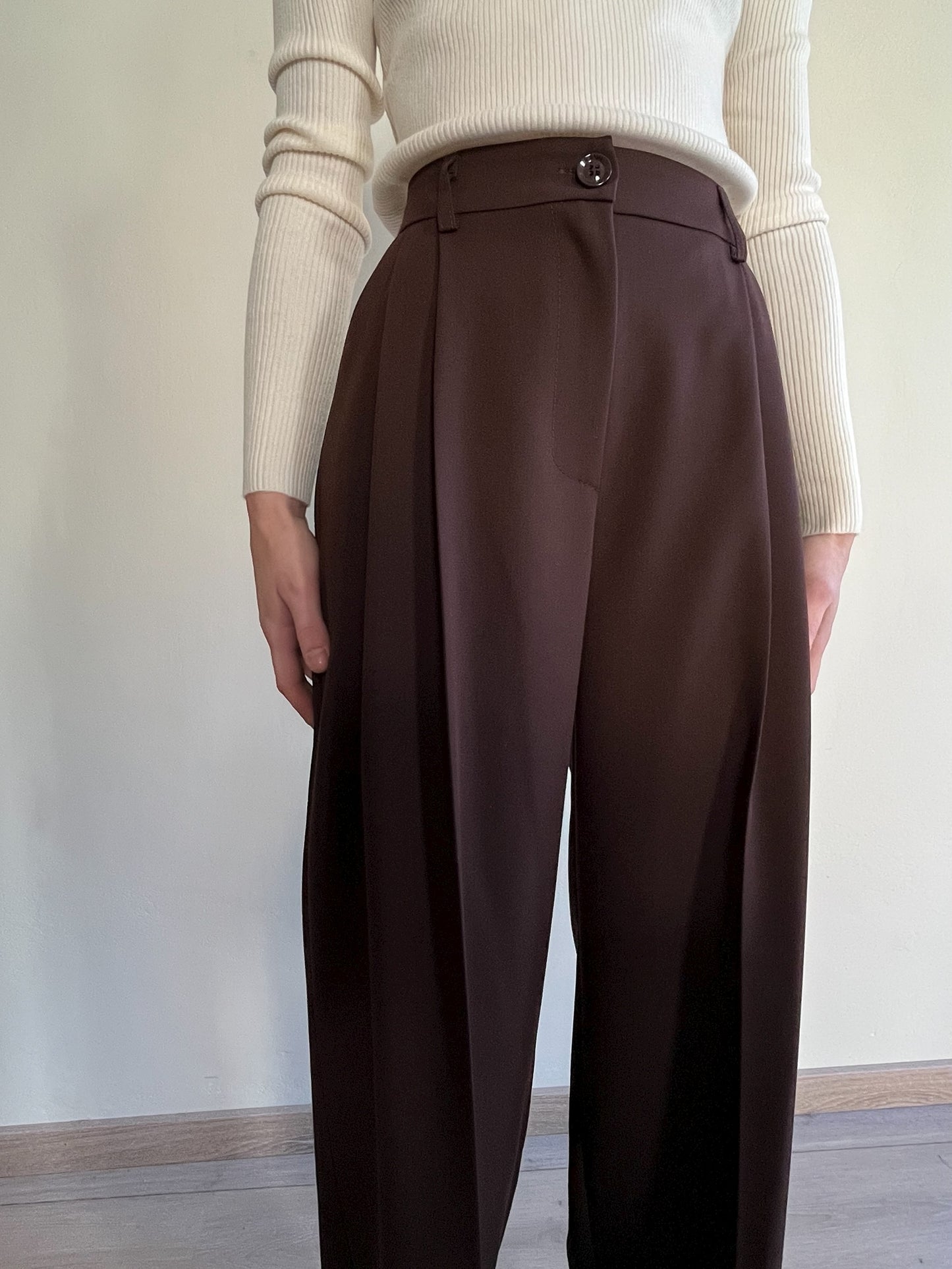 Pantalone palazzo con pences art. P1U5KICM57 IMPERIAL