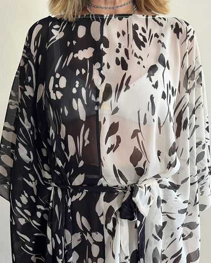Blusa in fantasia nera art. LB24P1510 LAURA BIAGIOTTI