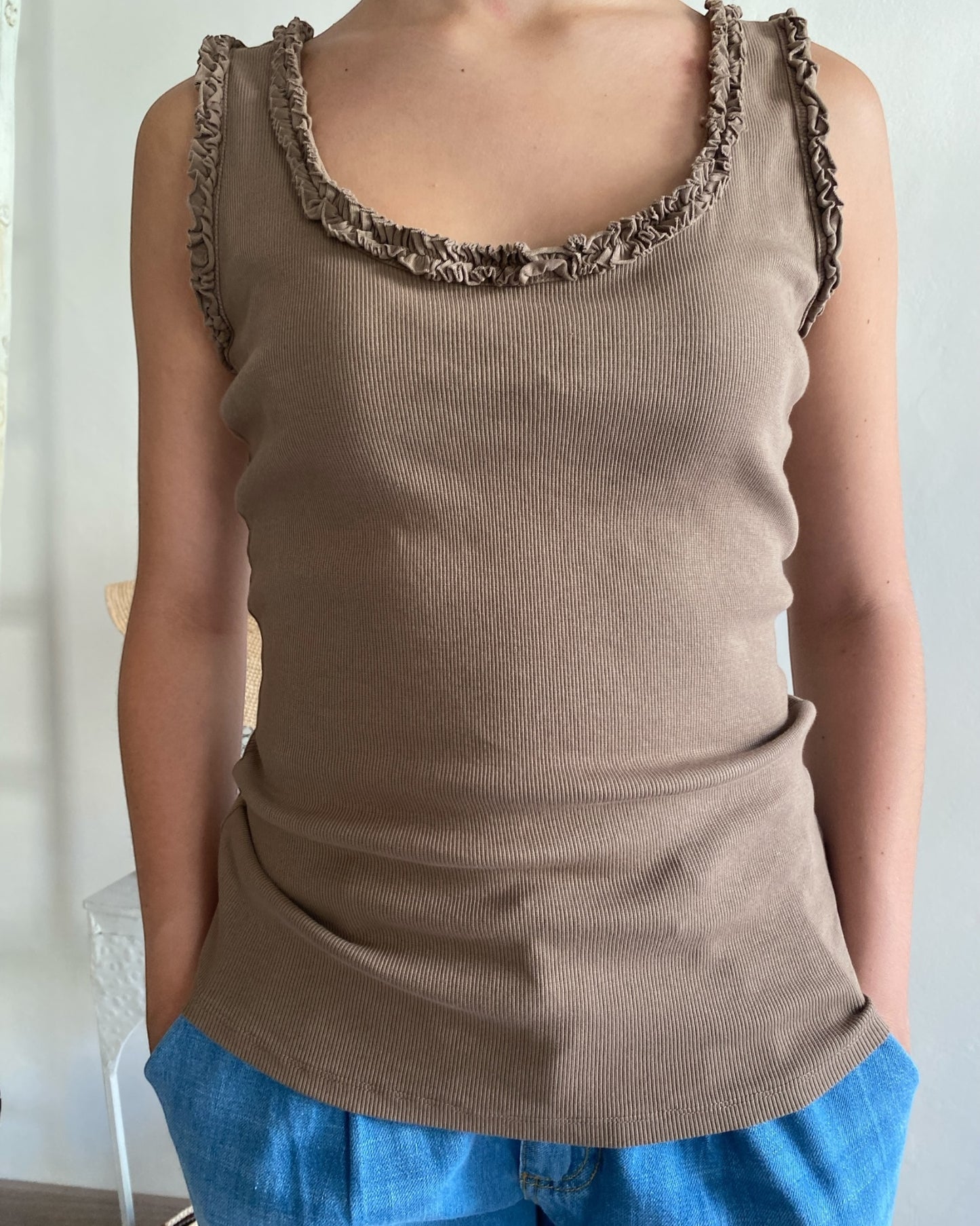 Canotta con ruches art. 720178 CHEAP&CHIC