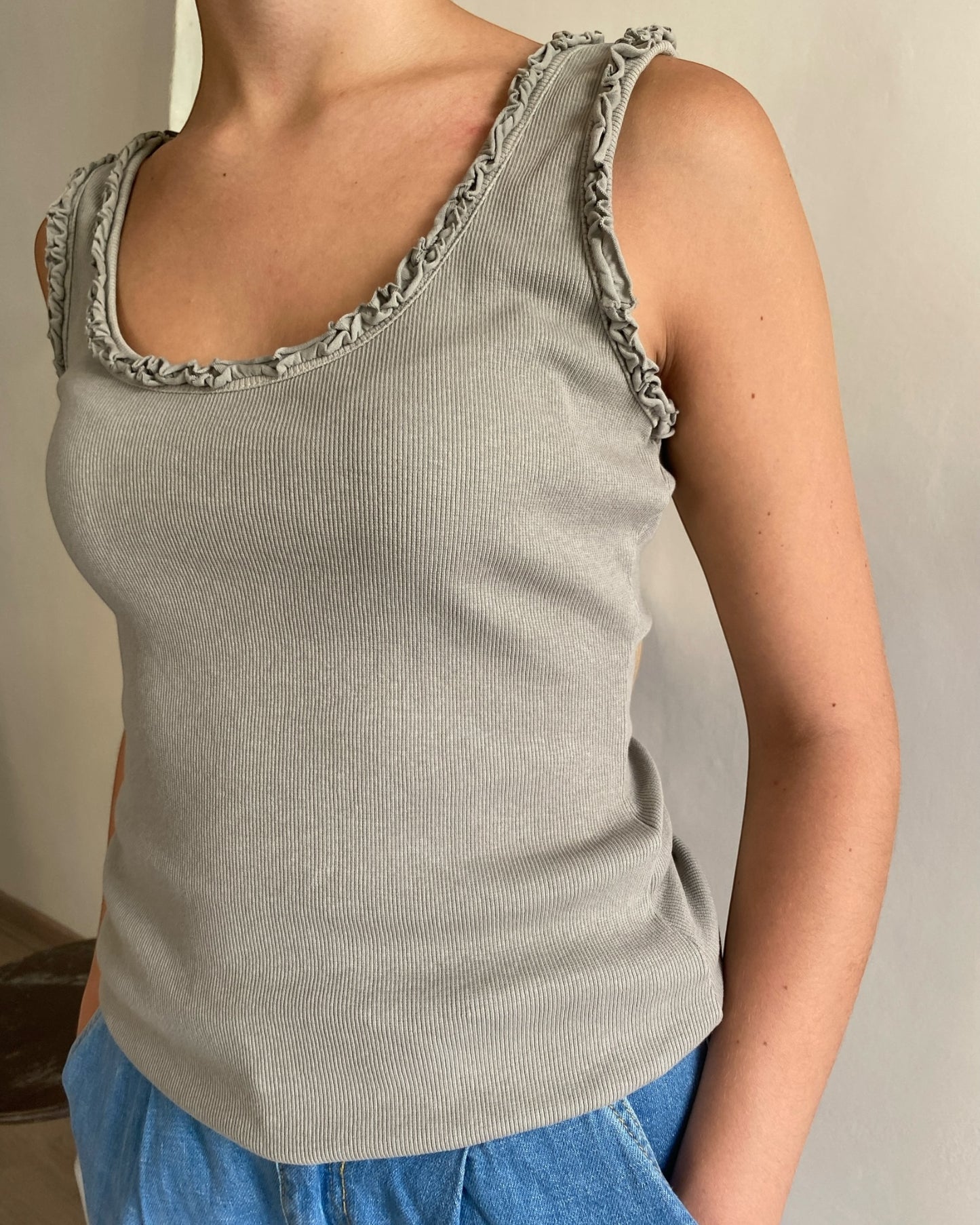 Canotta con ruches art. 720178 CHEAP&CHIC