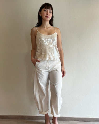 Top con spalline e paillettes R9990056V IMPERIAL