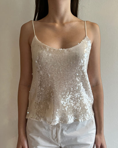 Top con spalline e paillettes R9990056V IMPERIAL