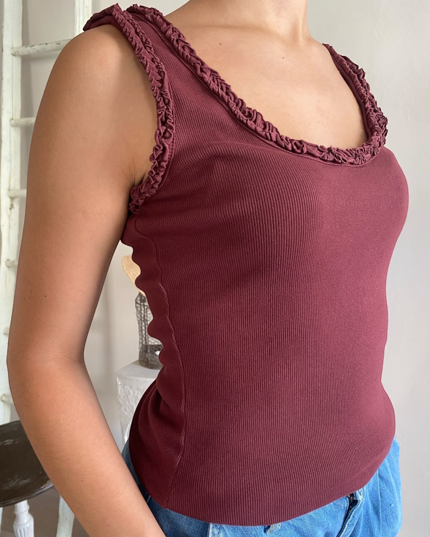 Canotta con ruches art. 720178 CHEAP&CHIC