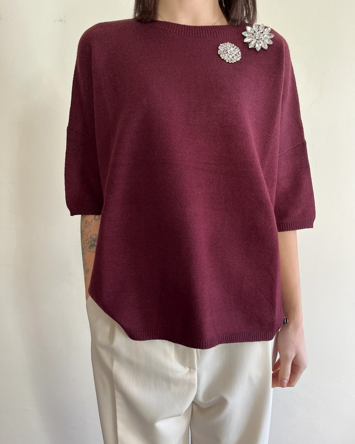 Maglia scatoletta con cabocon art. M833Y136X DIXIE