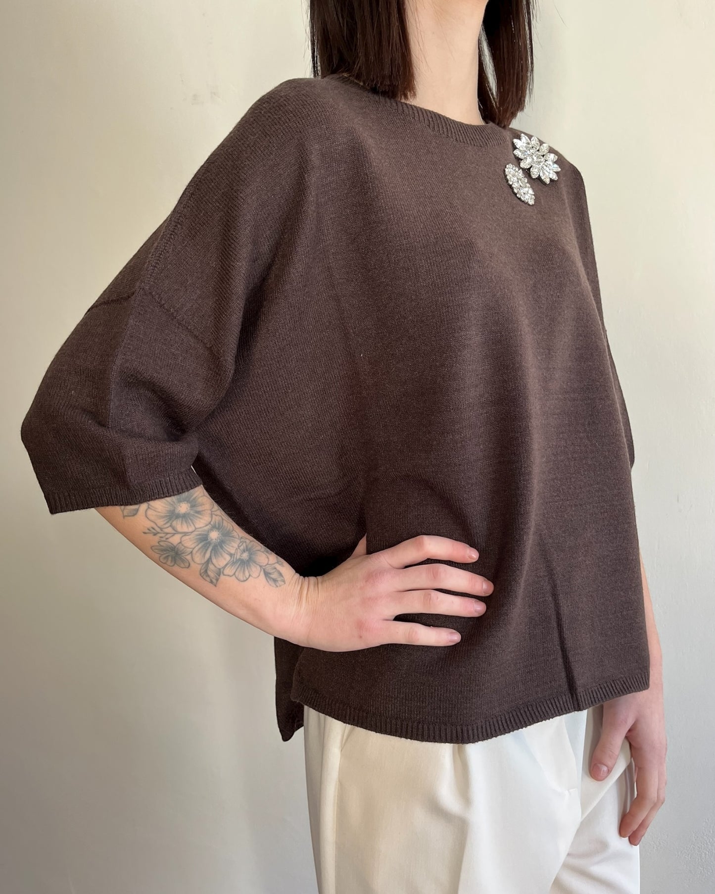 Maglia scatoletta con cabocon art. M833Y136X DIXIE