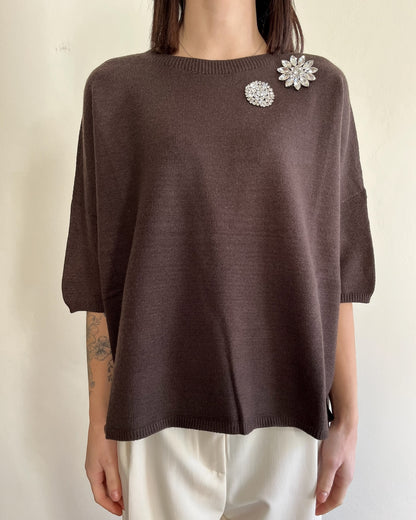 Maglia scatoletta con cabocon art. M833Y136X DIXIE