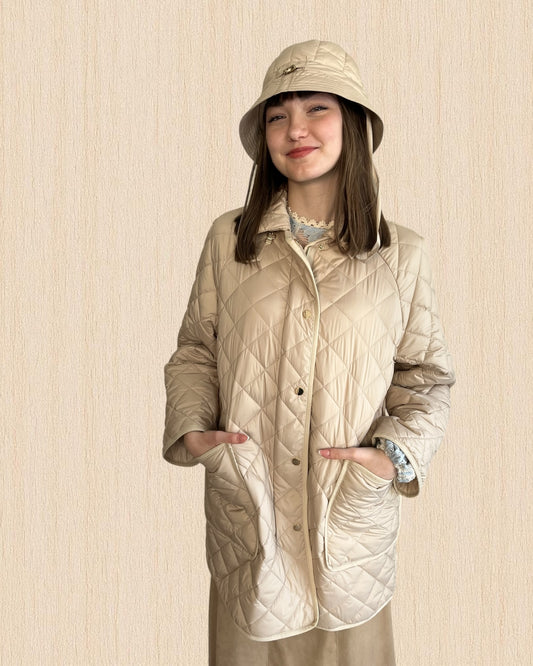 Piumino trapuntato lungo con cappello art. I26L-6006 MOTEL