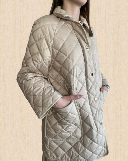 Piumino trapuntato lungo con cappello art. I26L-6006 MOTEL