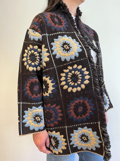 Cardigan lungo in fantasia art RI8LS1 KING KONG