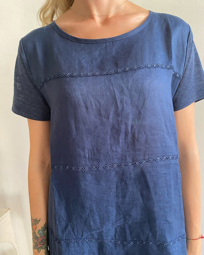 T-shirt con ricami art. 251F1168 FLEURS D’ANIS