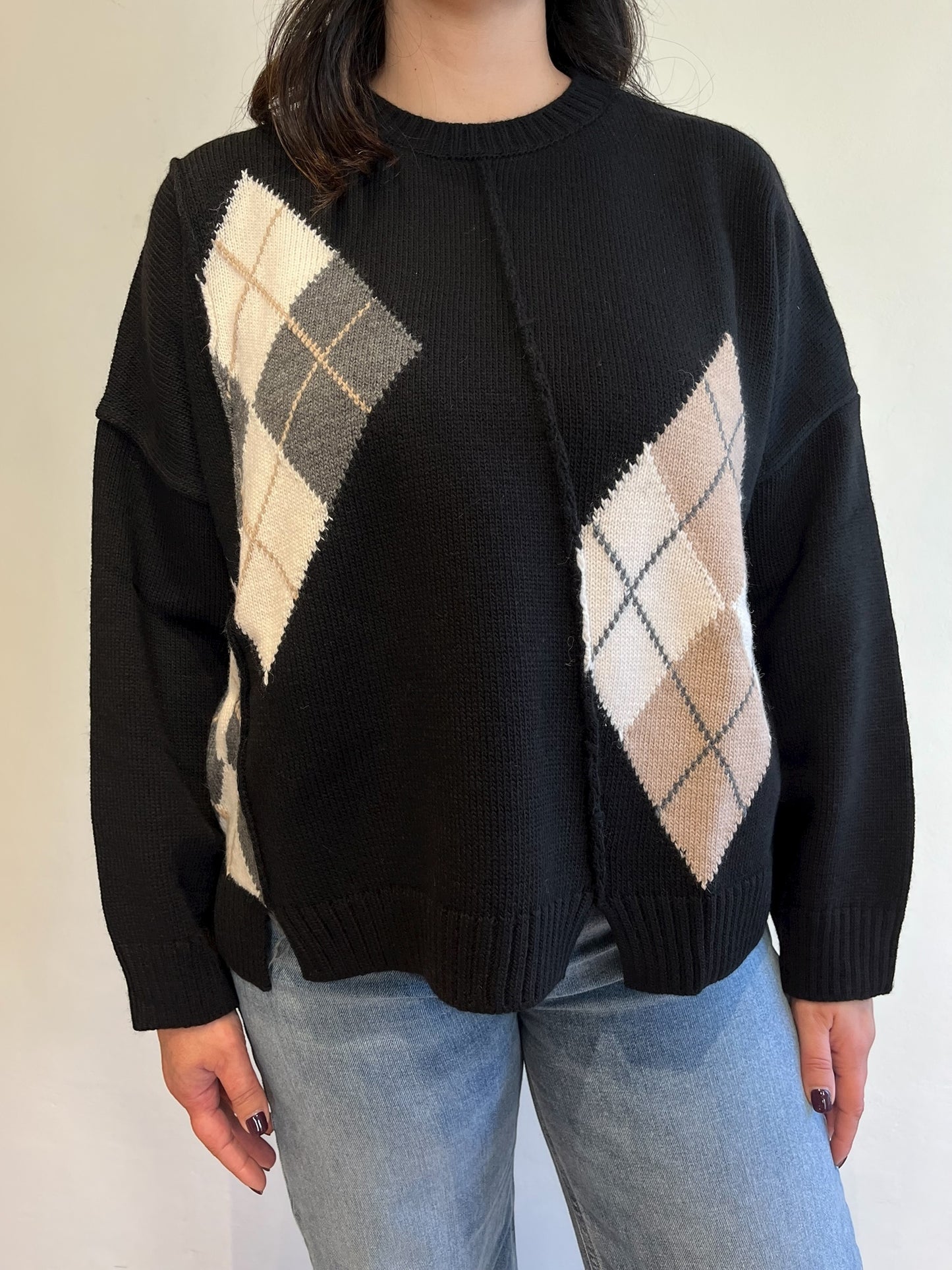 Maglia scatoletta rombi art. W5HMJ39A373 MOTEL