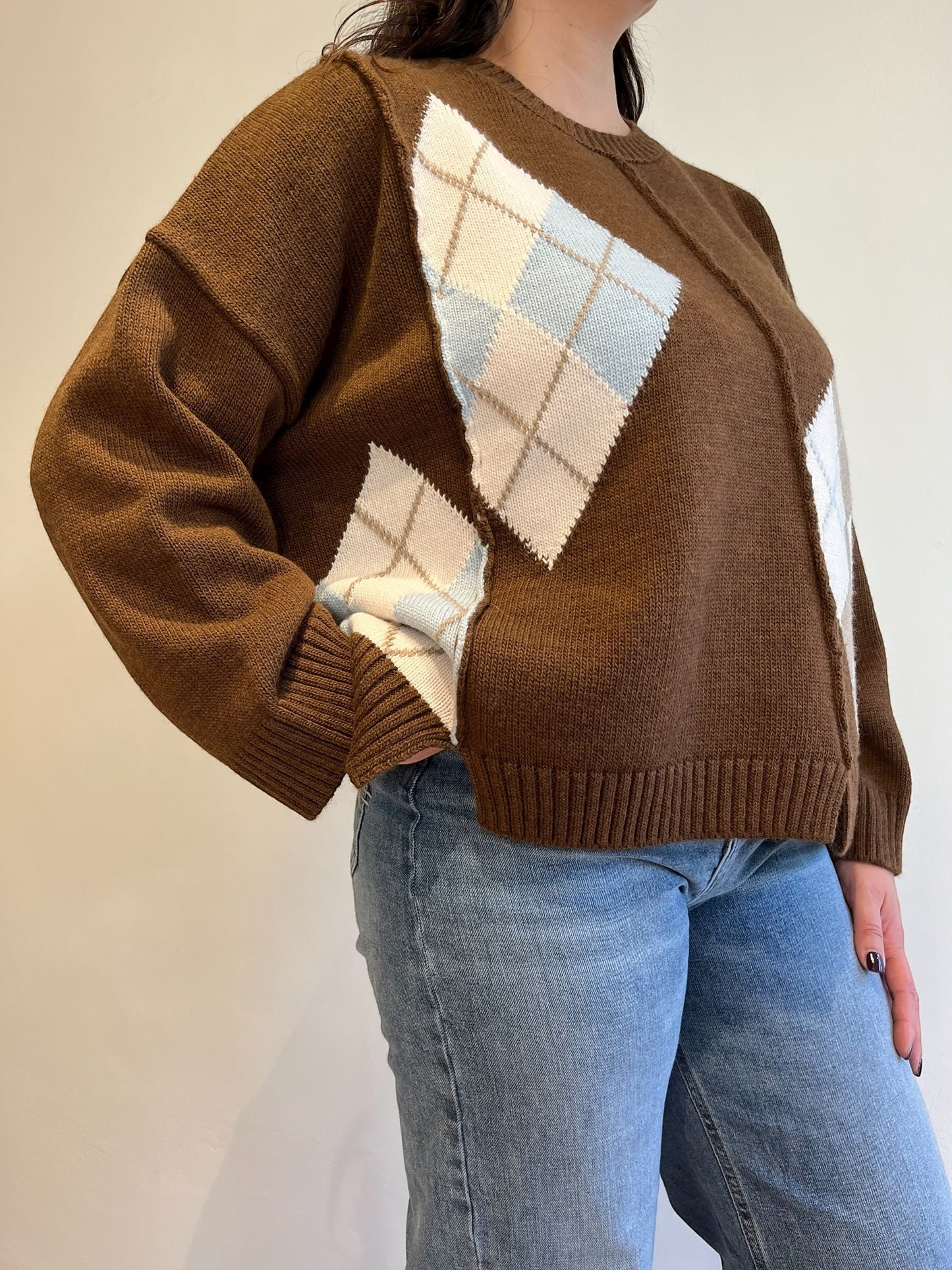 Maglia scatoletta rombi art. W5HMJ39A373 MOTEL