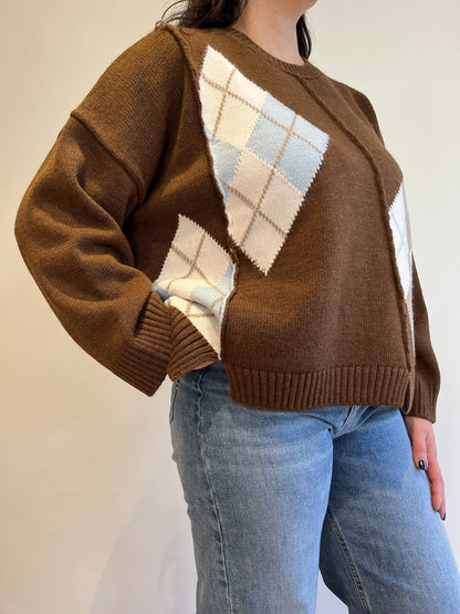 Maglia scatoletta rombi art. W5HMJ39A373 MOTEL