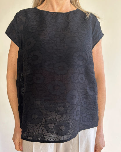 T-shirt pizzo art. L18XBE ROBIN Lola by SANDRO FERRONE