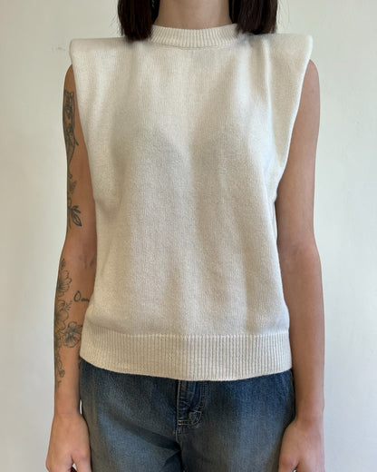 Gilet misto lana con spalline art D80088 TENSIONE IN