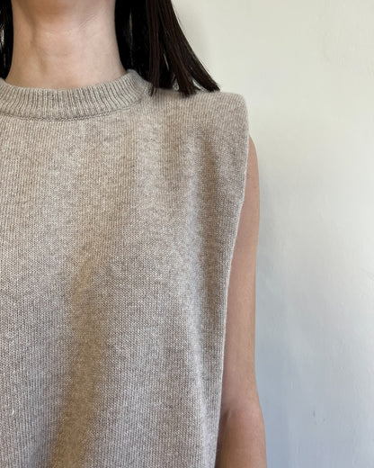 Gilet misto lana con spalline art D80088 TENSIONE IN