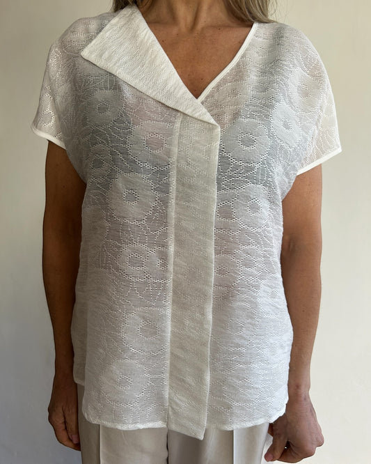 Blusa pizzo scollo V art. L18XBE RENZO Lola by SANDRO FERRONE