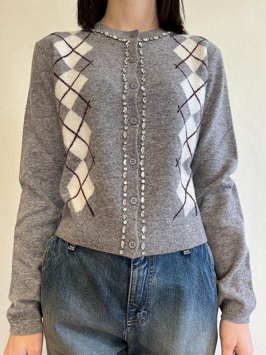 Cardigan con rombi e cabocon art. I25/WL1048 MOTEL