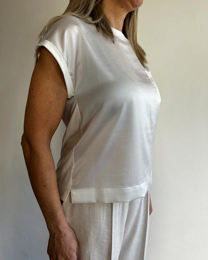 T-shirt raso con taschino art. S7XBE MOSS SANDRO FERRONE