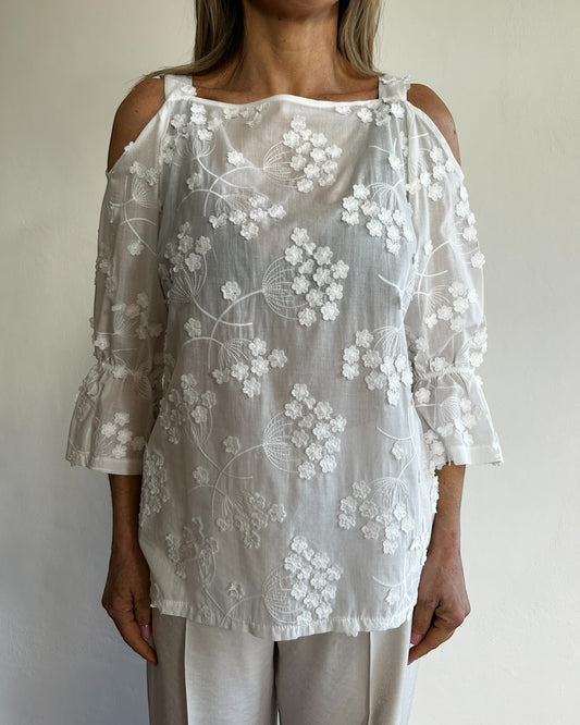 Blusa mussola ricamata art. L24XBE DELFINA Lola by SANDRO FERRONE