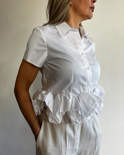 Camicia crop con volant art. S14XBE BOTTICELLI SANDRO FERRONE
