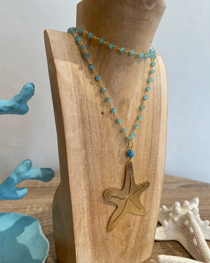 Collana lunga STELLA MARINA dí BARBARA BURGIO