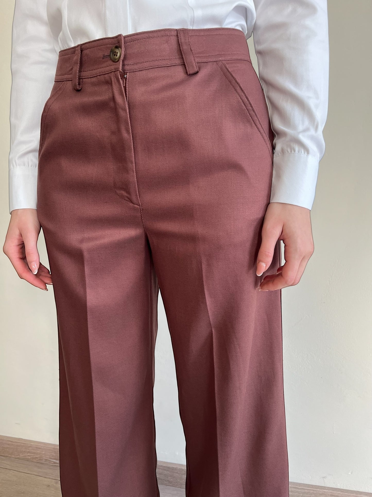 Pantalone cropped in twill art. S31XBF PENDIENTE SANDRO FERRONE