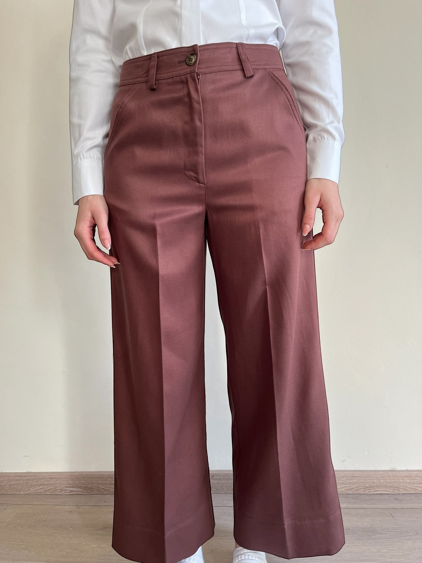 Pantalone cropped in twill art. S31XBF PENDIENTE SANDRO FERRONE