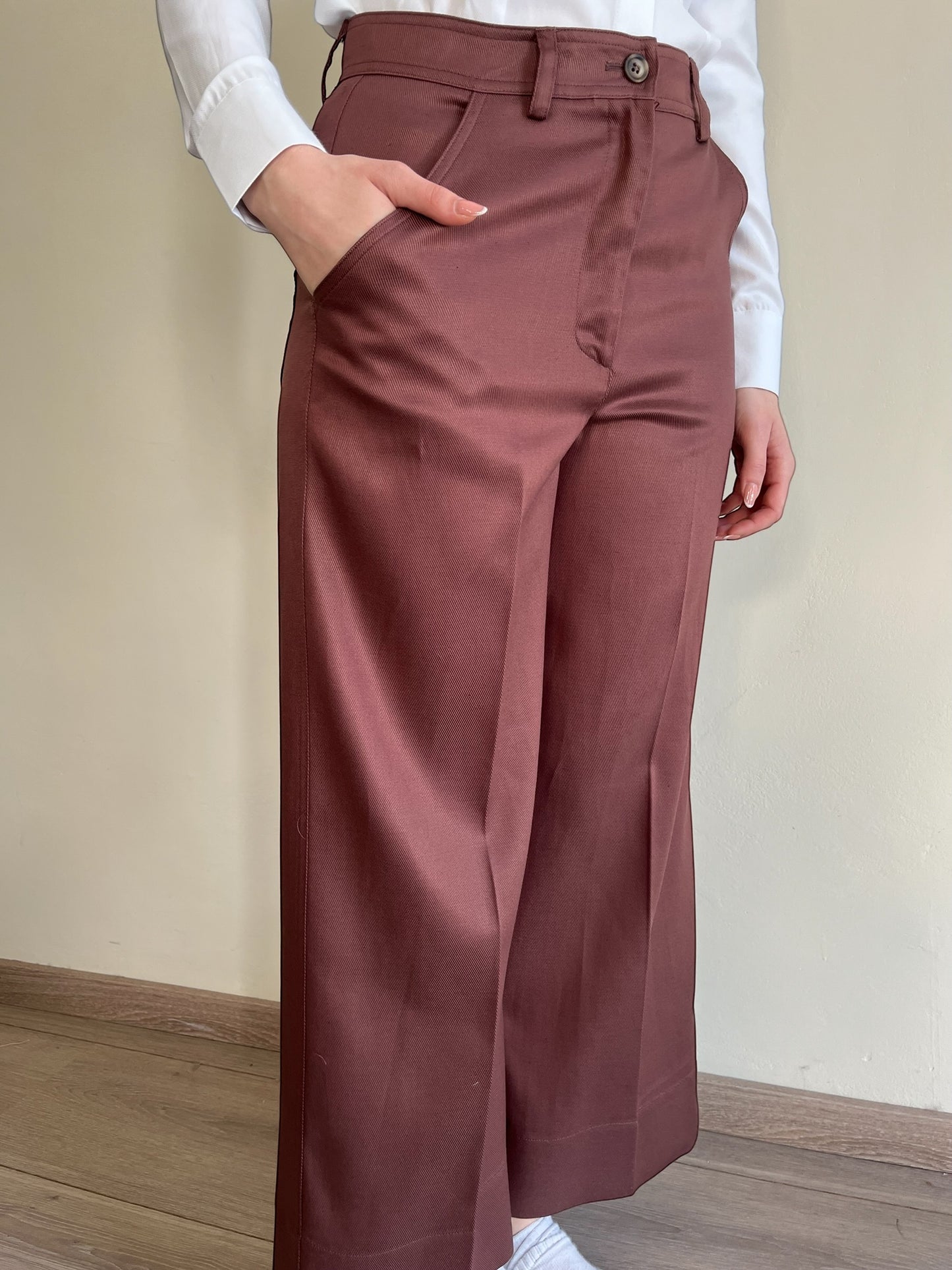 Pantalone cropped in twill art. S31XBF PENDIENTE SANDRO FERRONE